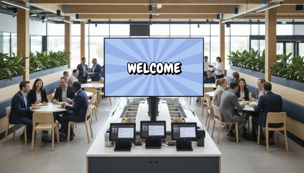 solution d'affichage dynamique pour la communication interne de restaurant inter entreprises