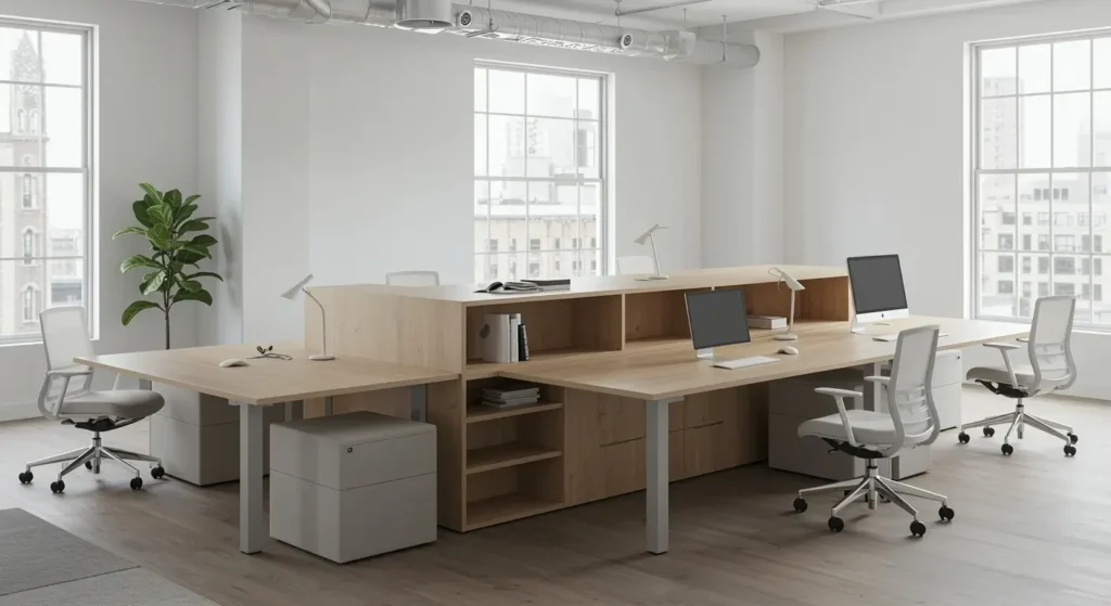mobilier modulable pour l'aménagement d'un espace de coworking